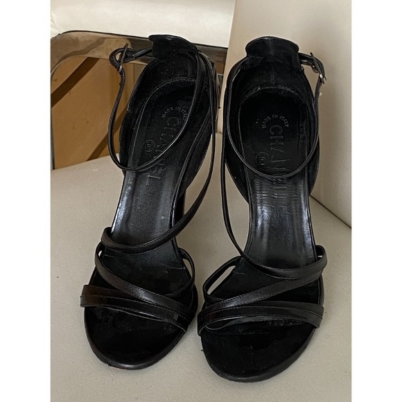 CHANEL Shoes - Black scalloped Chanel heels